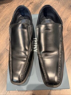 Joseph Abboud  Black Leather Slip-On Loafers Size US 9